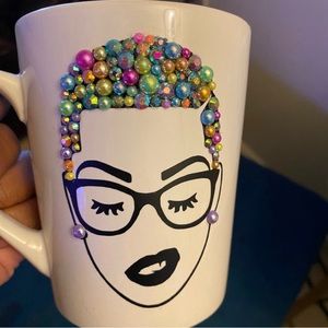 Custom beaded mug